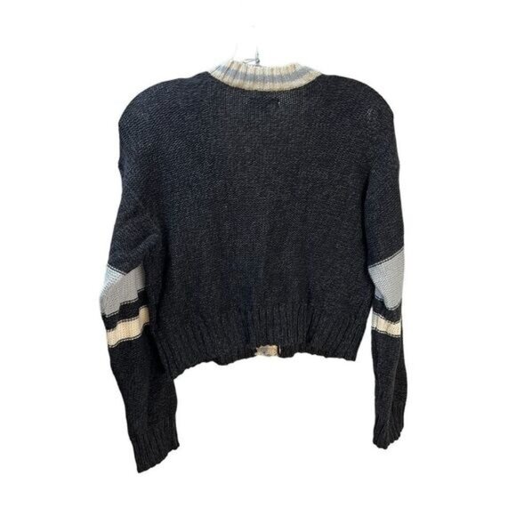 Women Striped V Neck Blue Sweater XXS American Eagle‎ - Picture 2 of 4